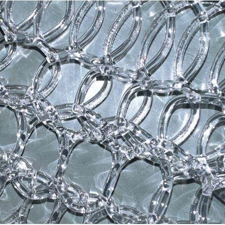 Malla PVC estrecha Purpurina 1 x 10 metros Transparente