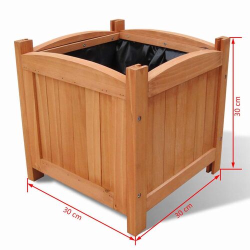 Set 2 arriates madera 30 x 30 x 30 cm