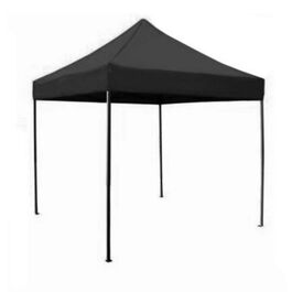 Carpa plegable negra de hierro 3 x 3 metros diámetro patas 3 x 3 cm