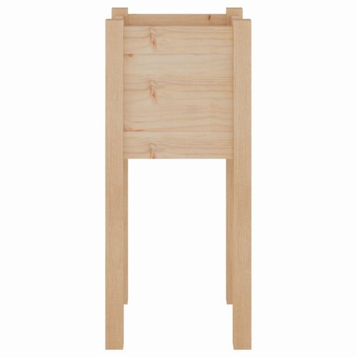 Set 2 Jardineras madera maciza pino 31 x 31 x 70 cm