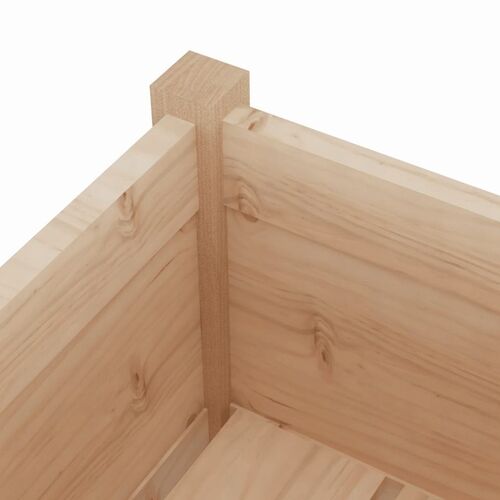 Set 2 Jardineras madera maciza pino 31 x 31 x 70 cm