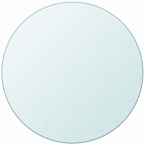 Tablero de mesa cristal templado redondo transparente 600 mm