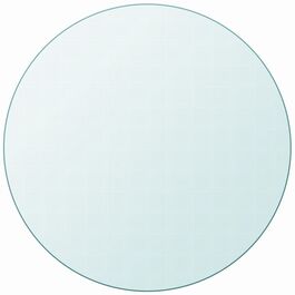 Tablero de mesa cristal templado redondo transparente 600 mm