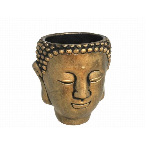 Macetero resina Buda "Gold" 20.5 x 19 x 17.8 cm