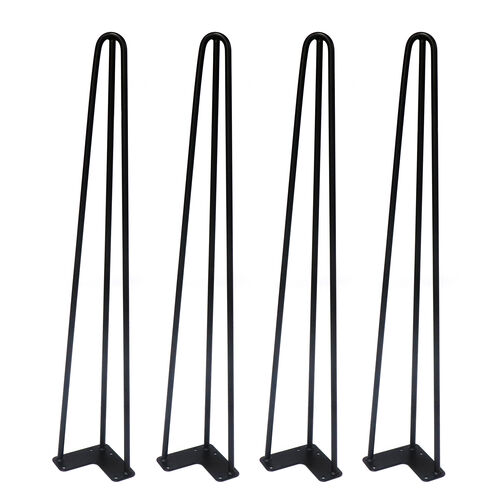 Patas acero para mesa no ajustables 71 cm con 3 varillas de 12 mm