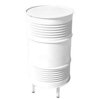 Bidón de Metal mesa alta Barril Industrial personalizable con patas y lacado 60 x 60 x 90 cm