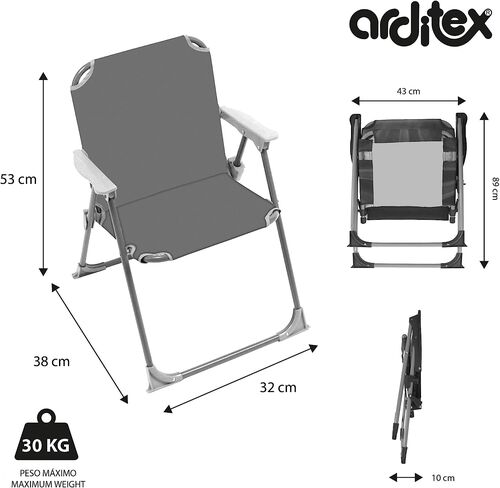 Silla plegable infantil Superman Dc Comics 38 x 32 x 53 cm