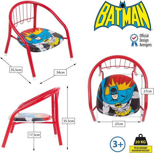 Silla metal de Batman Dc Comics 35,5 x 30 x 33,5 cm