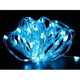 Guirnalda led lenteja ancha azul 30 metros