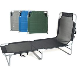 Tumbona metal plegable 186 x 56 x 23 cm