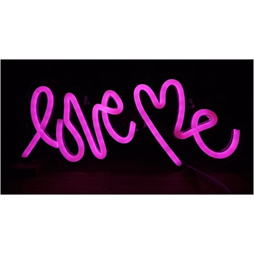 Cartel led decoracin "Love me" 28 x 12 cm