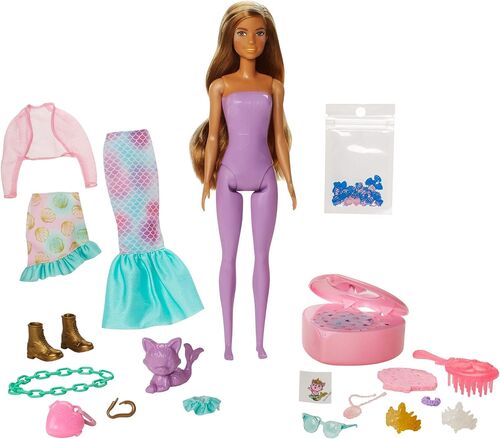 Mueca Barbie Sirena y accesorios