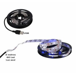 Cinta Led azul USB 2 metros