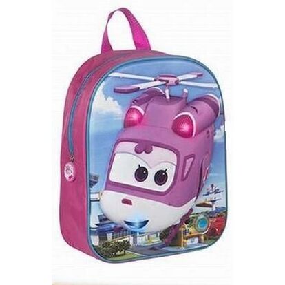 Mochila con luz y sonido de Super Wings "Dizzy" 26 x 9 x 34 cm