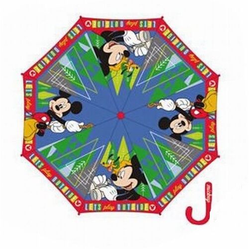 Paraguas automático mango rojo Mickey Mouse 48 cm