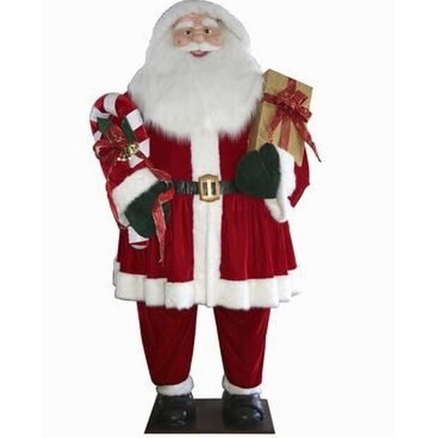 Papá Noel Santa Claus gigante extensible 1.28 - 3 metros