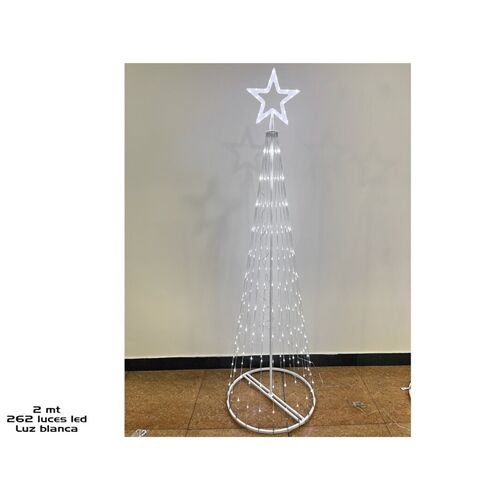 Cono cortina 262 leds blanco frío 2 metros