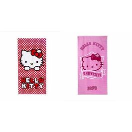 Toalla playa algodón Hello Kitty 70 x 140 cm