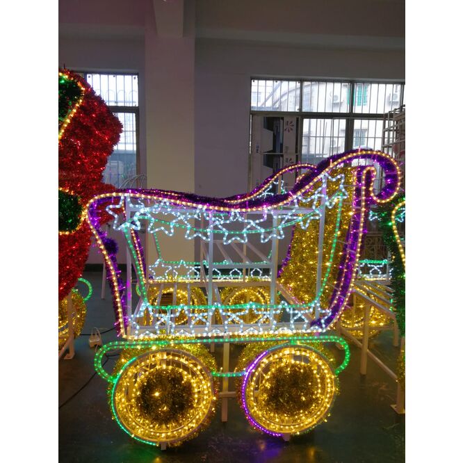 Tren Led rojo y verde decoración profesional Navidad eventos 10 metros tren completo