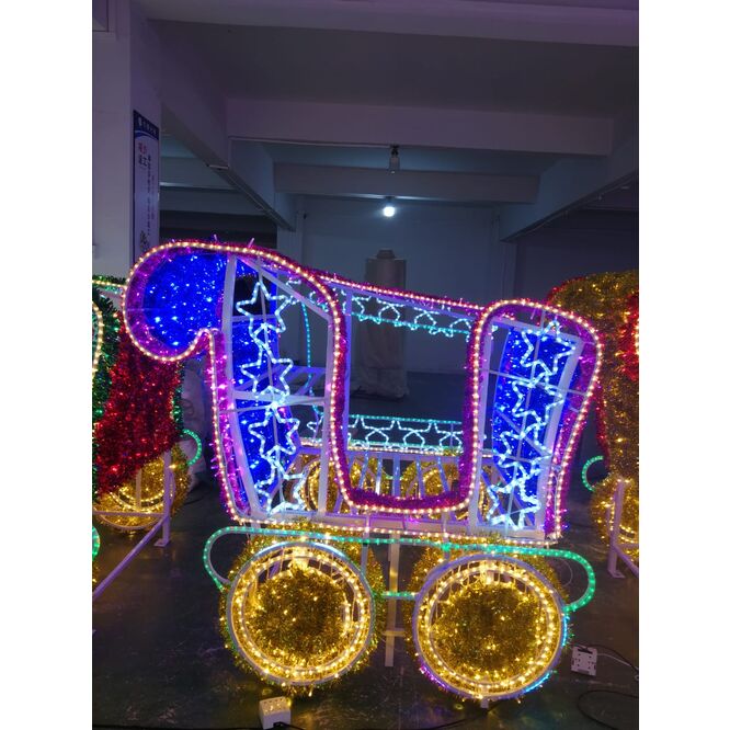 Tren Led rojo y verde decoración profesional Navidad eventos 10 metros tren completo