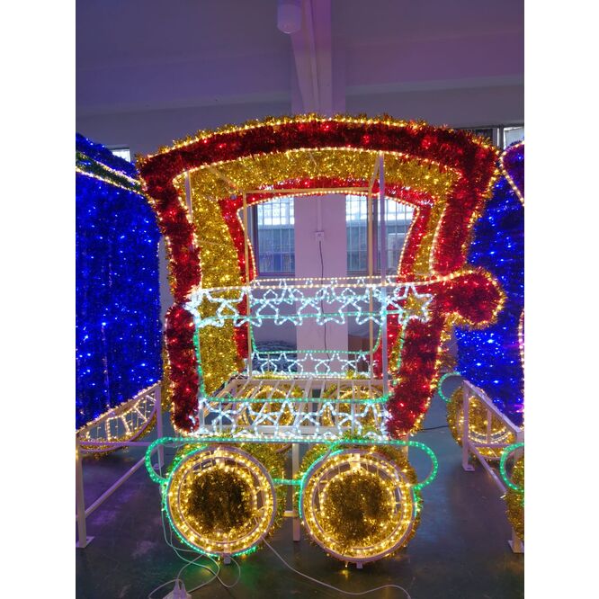 Tren Led rojo y verde decoración profesional Navidad eventos 10 metros tren completo