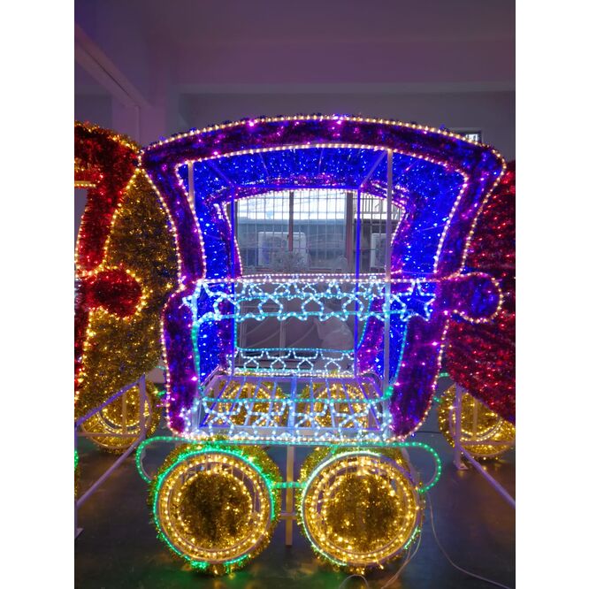 Tren Led rojo y verde decoración profesional Navidad eventos 10 metros tren completo