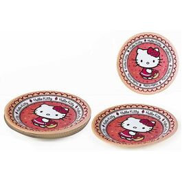 Pack de 8 platos de Hello Kitty 19.5 cm