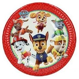 Pack de 6 platos de cartón de La Patrulla Canina 20 cm