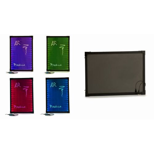 Pizarra luminosa led negra colgar 40 x 60 cm