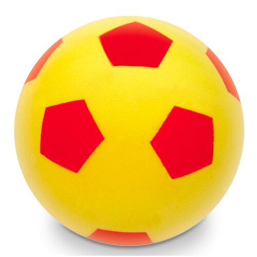 Pelota fútbol hinchable amarillo y azul 50 cm