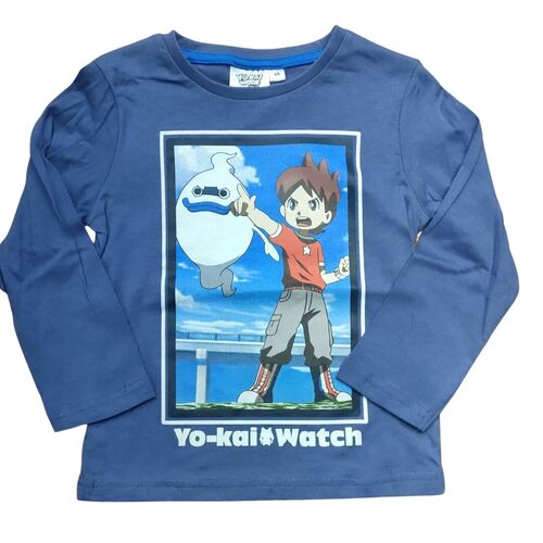 Camiseta manga larga Yo-Kai Watch azul 4 aos