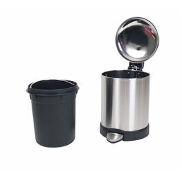 Papelera 5L con pedal acero inoxidable 27x21x30cm