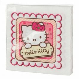 Pack 20 servilletas Hello Kitty 33 cm
