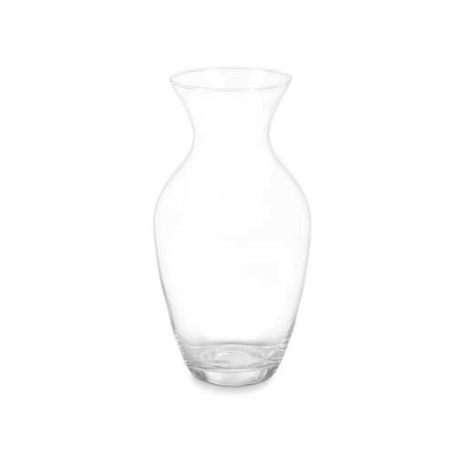 Jarrón cristal cuello estrecho decoración hogar 16 x 30 cm