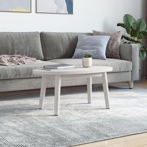 Tablero mesa ovalado madera maciza pino blanco 60 x 30 x 2,5 cm