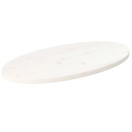 Tablero mesa ovalado madera maciza pino blanco 60 x 30 x 2,5 cm