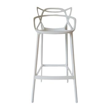 Set 4 taburetes diseño eventos blanco Svelvik Kendall 109 x 50 x 53 cm