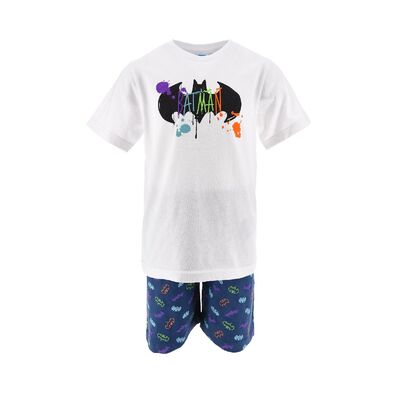 Pijama Batman manga corta blanco