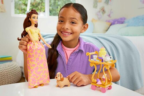 Figura Princesa Bella Disney "Fiesta del Té" con accesorios