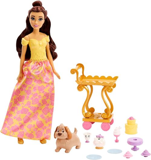 Figura Princesa Bella Disney "Fiesta del Té" con accesorios
