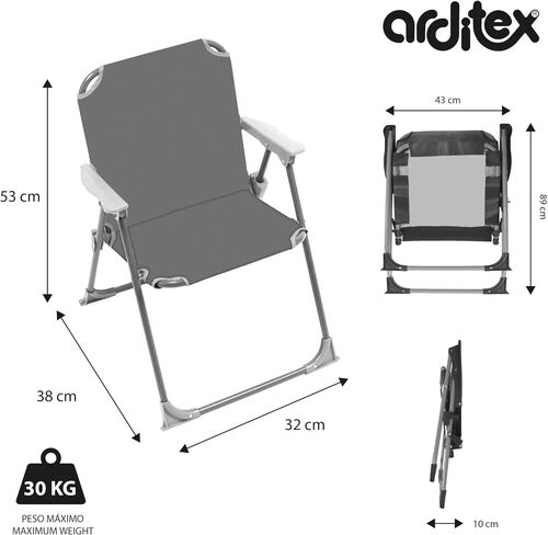 Silla plegable infantil La Patrulla Canina Skye 38 x 32 x 53 cm