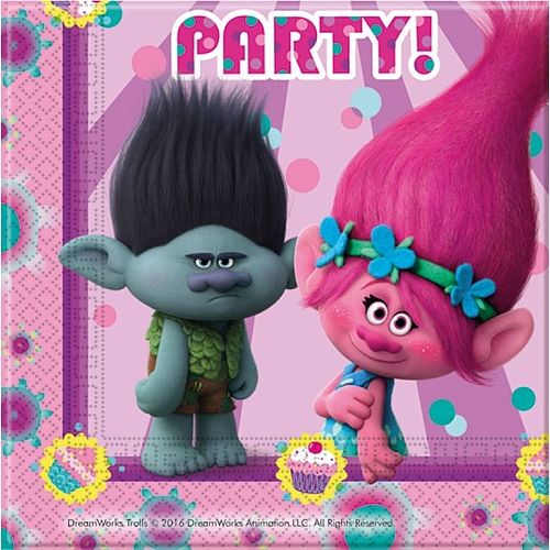 Set 20 servilletas Trolls Poppy Party 33 cm