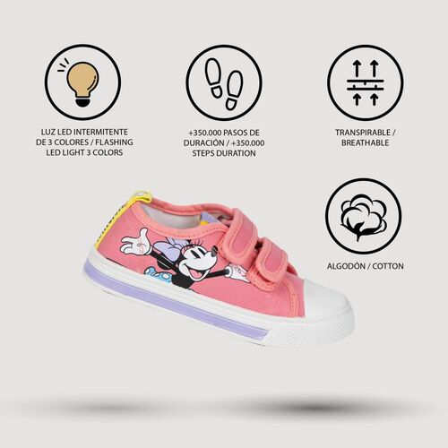 Zapatillas velcro con luces Minnie Mouse Disney 30