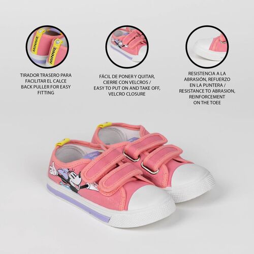 Zapatillas velcro con luces Minnie Mouse Disney 30