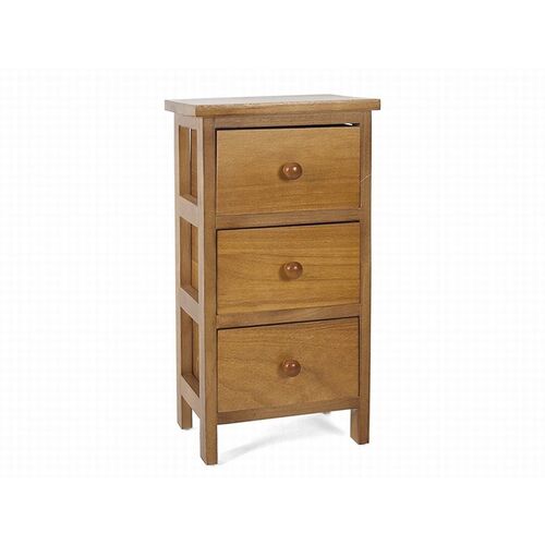 Cajonera 3 cajones decoración mobiliario hogar Nihoa 25 x 18 x 48 cm Cajonera 3 cajones decoración mobiliario hogar Nihoa 25 x 18 x 48 cm