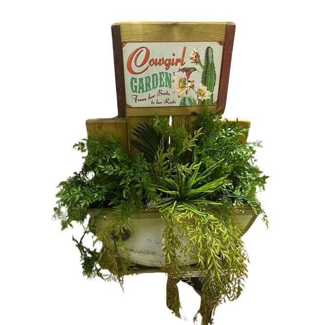 Macetero base ovalada "Cowgirl Garden" 82 x 60 x 21 cm Macetero base ovalada "Cowgirl Garden" 82 x 60 x 21 cm