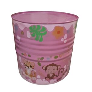 Bidón metal mesa baja barril industrial personalizado "Animal Kids" 60 x 58 x 58 cm