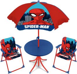 Set mesa con sombrilla y sillas Spiderman Los Vengadores Marvel