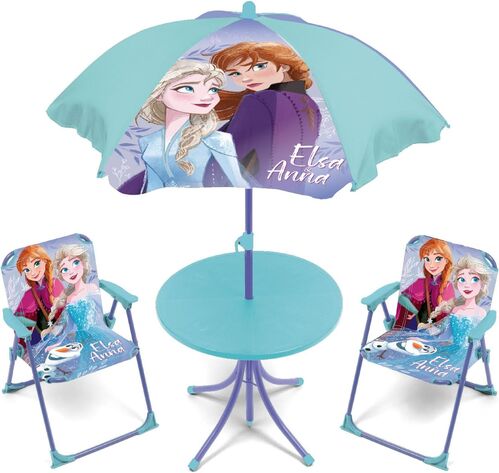 Set mesa con sombrilla y sillas Frozen