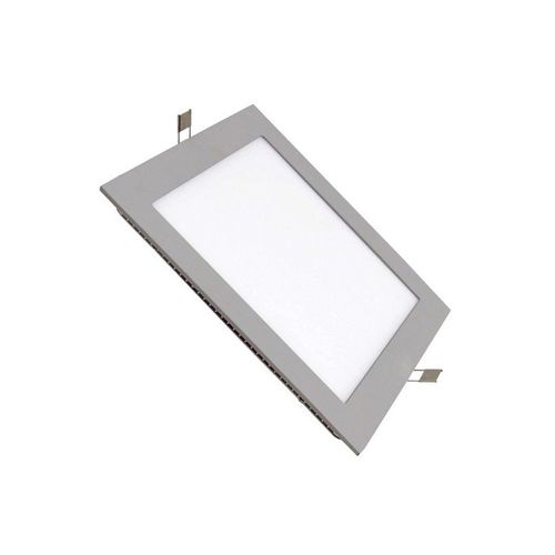 Downlight led empotrable marco plata cuadrado 18W